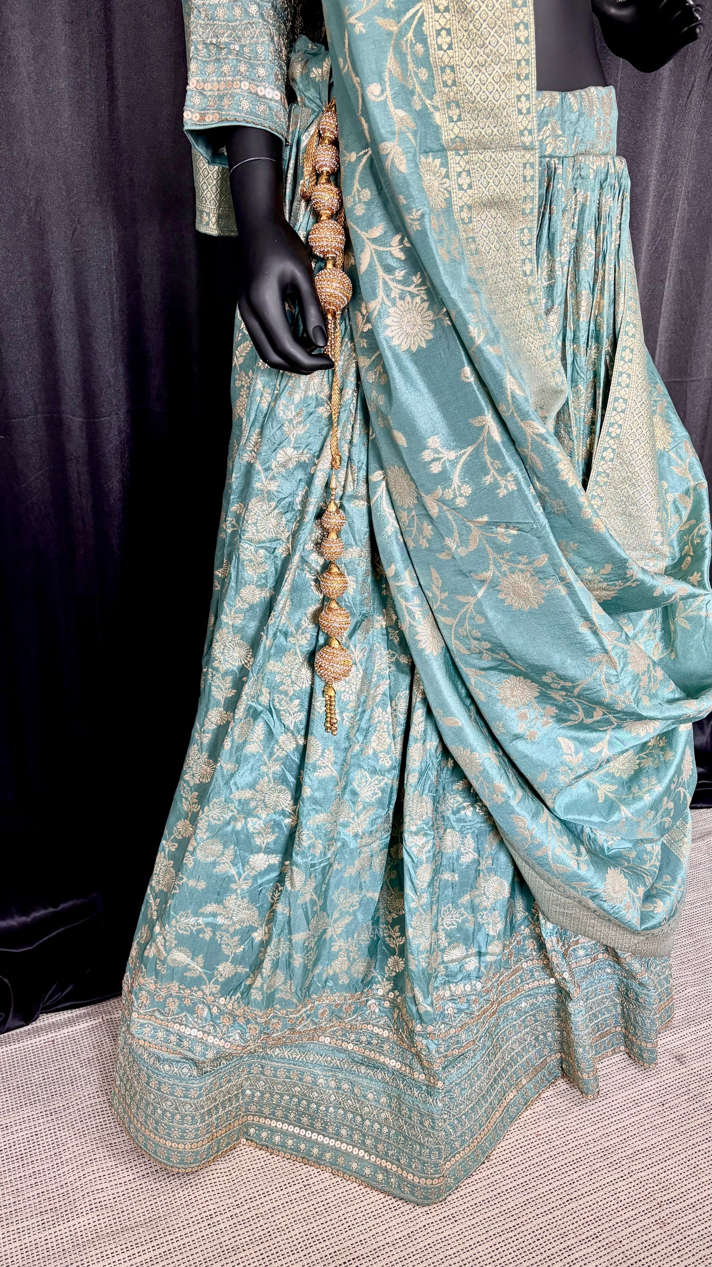 Benarasi Ice blue lehenga